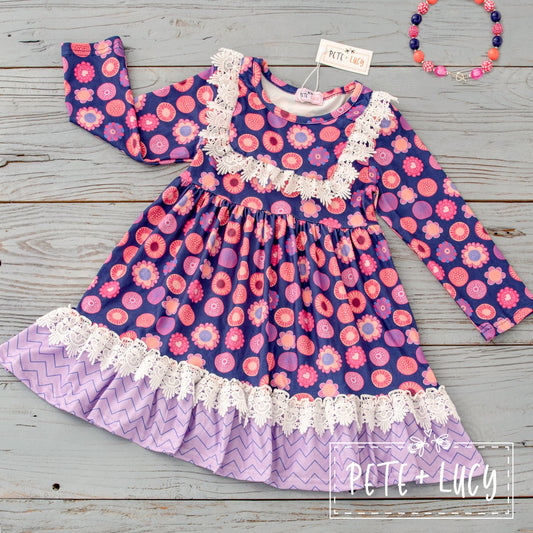Folklore Flowers Long Sleeve Dress