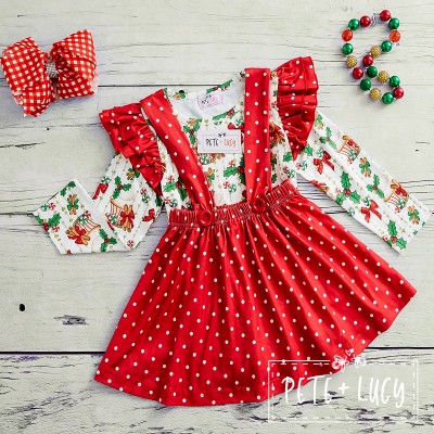 Christmas Mistletoe 2 piece skirt set