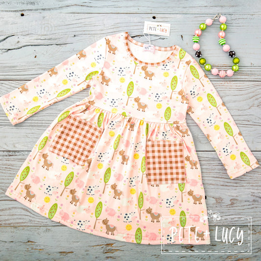 Fun on the Farm Long Sleeve Dress