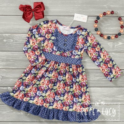 Full of flowers Long Sleeve Dress