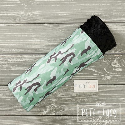 Grey Camo Boy Minky Blanket